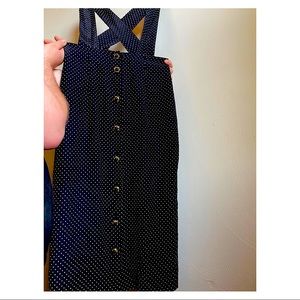 Overall polka dot dress